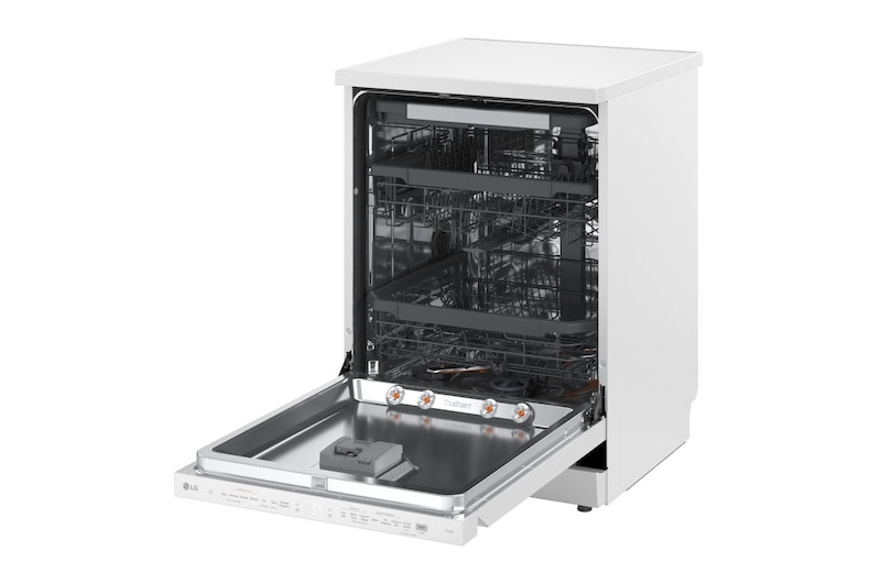 Lavastoviglie libera installazione | QuadWash Serie 3, Classe A 43dB | 14 coperti, Vapore, Auto-apertura, Wi-Fi | White